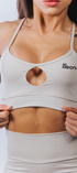 Cropped Feminino Cinza